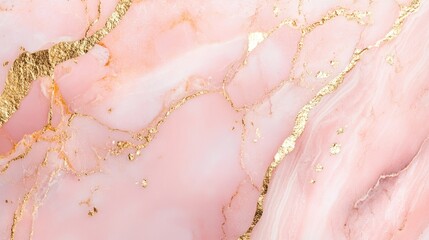 Fototapeta premium Pink Marble Texture Featuring Elegant Gold Veins