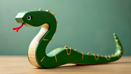 Naklejka premium green snake symbol of 2025