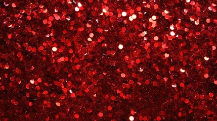 Festive banner featuring a backdrop of shimmering red sequins perfect for holiday themed designs
