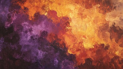 Abstract painted background featuring shades of dark orange brown and purple