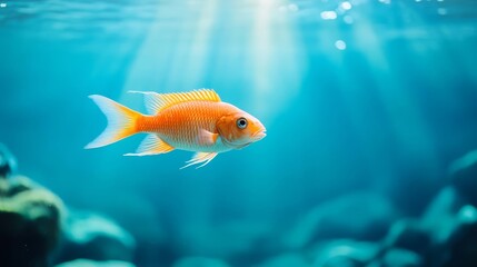 Fototapeta premium Pisces fish in peaceful underwater scene, unity and balance