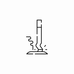 put out cigarette icon sign vector
