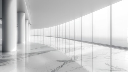 Fototapeta premium Abstract path with white walls.