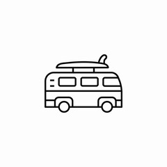 summer van icon sign vector