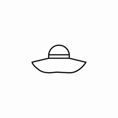 summer hat icon sign vector