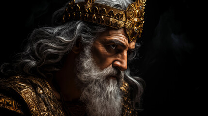King Priam of Troy - Aged Wisdom and Regal Dignity