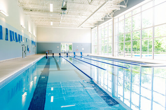 aquatic exercise demonstration with natural lighting