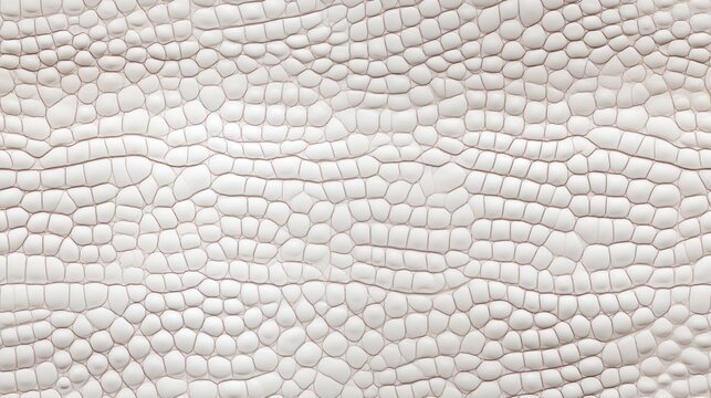 Seamless pattern with white reptile skin scales texture.