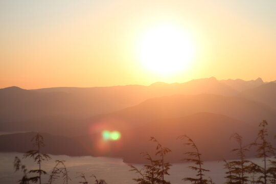 Mountain Hike Sunset View