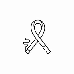 smoking medicine ribbon icon sign vector