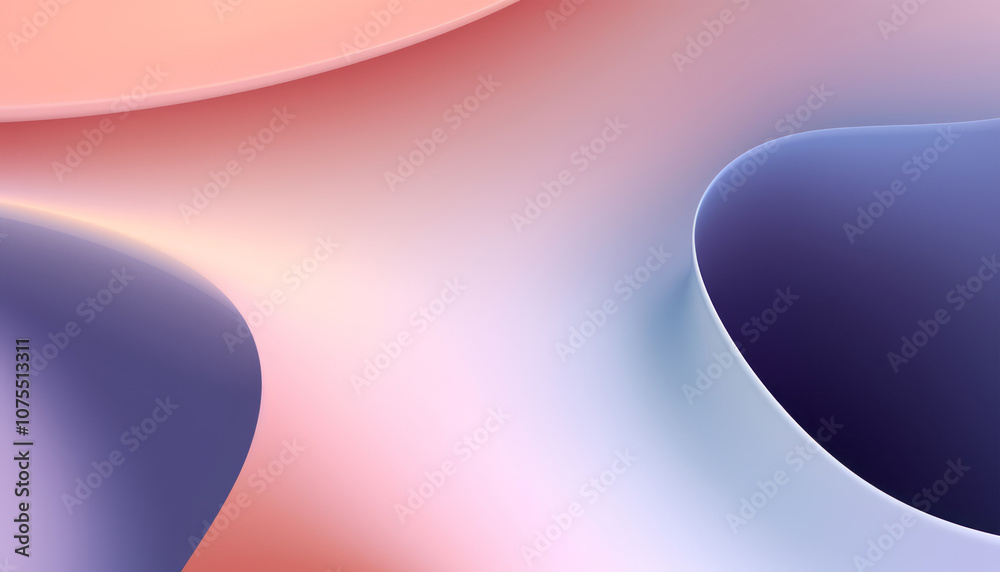 Aufkleber Abstract colorful wavy shapes wallpaper. Modern curvy background with motion effect. Generative ai