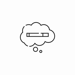 thinking about smoking icon sign vector