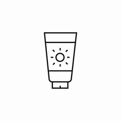 sun care skin uv cream icon sign vector