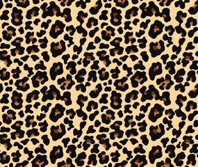 
Leopard skin print, seamless animal design, wild cat texture