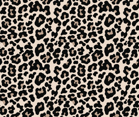 
Leopard print seamless pattern, vector fashion illustration, classic modern design with spots
