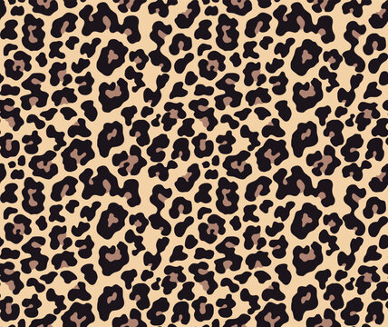 
leopard print seamless vector pattern, classic fashion leopard design