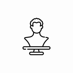 bust monument icon sign vector