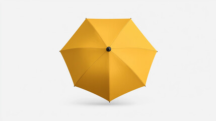Yellow Umbrella Isolated on White Background   Mockup  Design  Sunshade