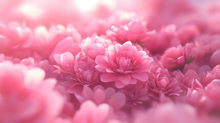 Obraz premium Blurred macro background of pink peonies