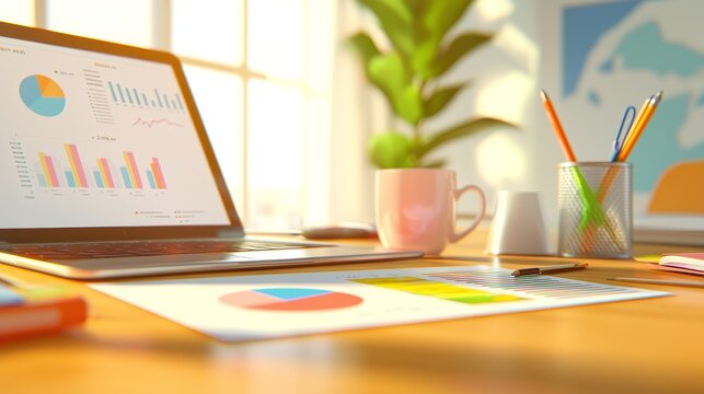 Business professionals analyze data and uncover insights through effective visualizations in modern workspaces