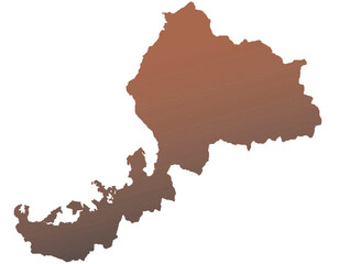 福井県　地図　赤　グラデーション
