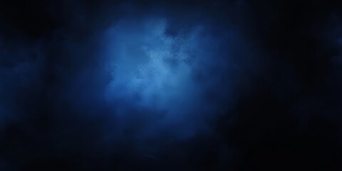 This captivating abstract digital artwork showcases an array of deep blue hues along with ethereal textures, vividly evoking a cosmic and serene atmosphere that invites contemplation and awe