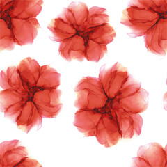 Seamless pattern with watercolor flowers. png