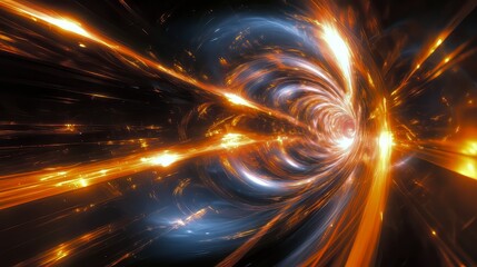 Obraz premium Abstract Swirl of Light and Energy in Vivid Colors