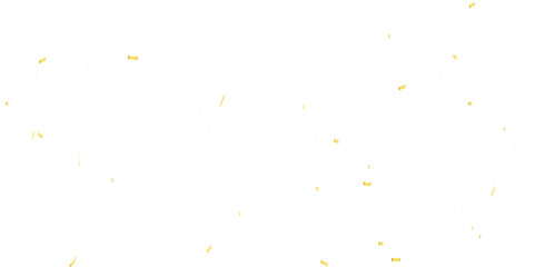 Vector gold particles confetti glitter on transparent background.  Gold sparks and doted golden glitter special light effect celebration background. 