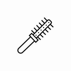 curly hair comb icon sign vector