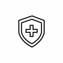 medicine protection shield icon sign vector