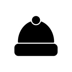 Winter hat simple icon vector. Flat design. White background