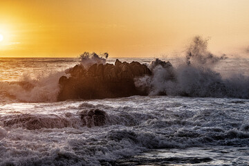 sunset over the sea
