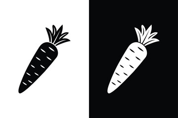 Carrot icon isolated vector icon illustration on white background.