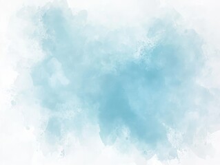 Blue and white painting with a lot of splatters and brush strokes