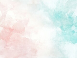 Fototapeta premium Light blue and pink background with white clouds