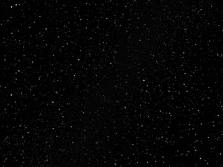 Black and white photo of a starry night sky