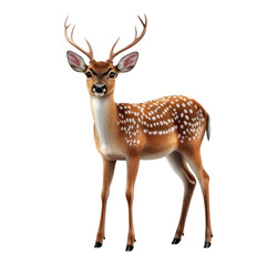  deer isolated on white