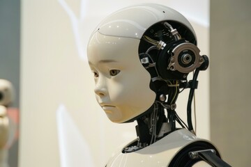 Close up of a humanoid robot with its internal components visible, highlighting the rapid advancements in artificial intelligence