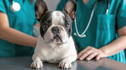 Pet Care Consultation with Veterinarian and Dog