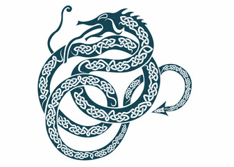 Jormungandr Vector Norse Dragon