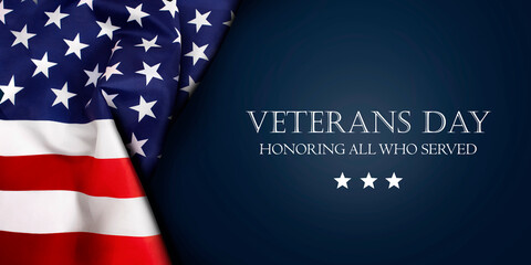 Happy Veterans day, American flag