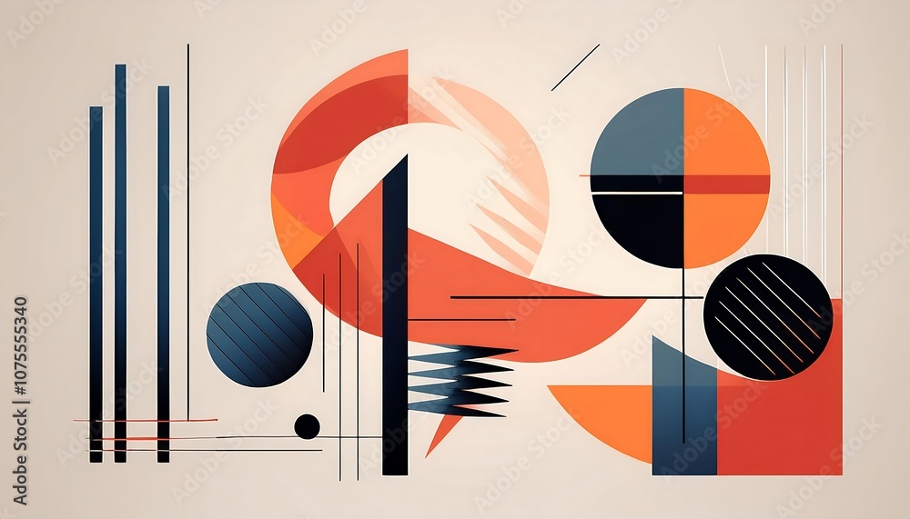 Poster  Abstract designs feature geometric shapes icons and vector elements with a minimalist a_1(795)