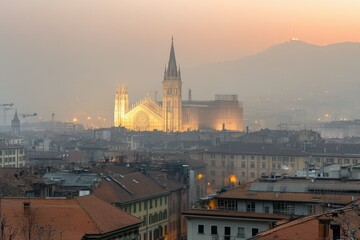 Naklejka premium Close-up black and white photo of petrified wood texture. Beautiful simple AI generated image