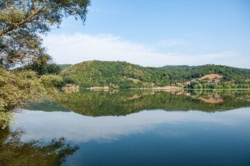 View of Bovan lake near Soko Banja, Serbia. No people.