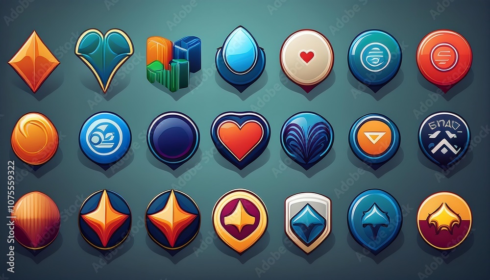 Poster a set of realistic linkedin logos with various shapes and fill styles, suitable for social _1(577)
