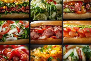 Close-up of a variety of healthy foods rich in collagen , collagen, food, healthy, protein, skin, anti-aging, nutrients. Beautiful simple AI generated image