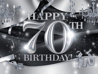 Silver and Gray 70th Birthday Celebration