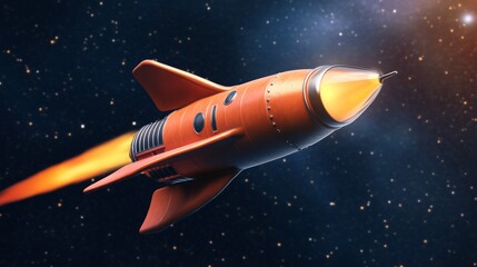 spaceship flying space