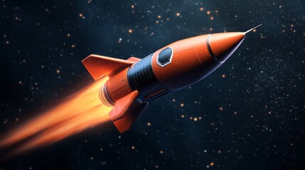 spaceship flying space